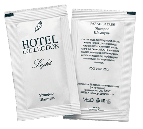 Шампунь саше 10 мл, (Hotel Collection Light)